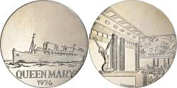 World Coins - France, Medal, Les Grands Transatlantiques, Queen Mary, Copper-nickel, C.