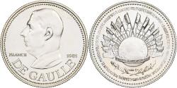 World Coins - France, Medal, Charles de Gaulle, 1981, Silver,