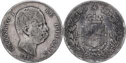 World Coins - Italy, Umberto I, Lira, 1887, Milan, Silver, , KM:24.2