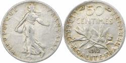 World Coins - France, 50 Centimes, 1912, Paris, , Silver