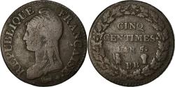 World Coins - Coin, France, Dupré, 5 Centimes, AN 5, Strasbourg, , Bronze, KM:640.4