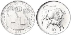 World Coins - Coin, San Marino, 10 Lire, 1972, Rome, FDC, , Aluminum, KM:17