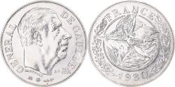 World Coins - France, Medal, Charles de Gaulle, History, 1980, , Silver