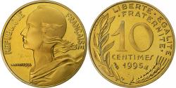 World Coins - France, 10 Centimes, Marianne, 1995, Paris, Proof / BE, Aluminum-Bronze