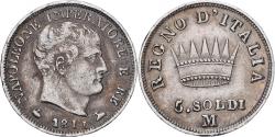 World Coins - Italian States, KINGDOM OF NAPOLEON, Napoleon I, 5 Soldi, 1811, Milan, Silver