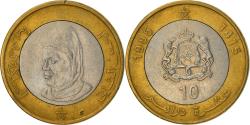 World Coins - Coin, Morocco, al-Hassan II, 10 Dirhams, 1995, Paris, , Bi-Metallic