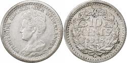 World Coins - Netherlands, Wilhelmina I, 10 Cents, 1918, Utrecht, Silver, , KM:145