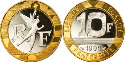 World Coins - Coin, France, Génie, 10 Francs, 1999, Paris, Proof, , Aluminum-Bronze