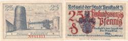 World Coins - Banknote, Germany, Neustadt Stadt, 25 Pfennig, tour, 1920, 1920-08-01