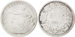 World Coins - Coin, Switzerland, 1/2 Franc, 1851, , Silver, KM:8