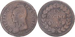 World Coins - Coin, France, Dupré, Decime, AN 7/5, Paris, , Copper, Gadoury:187