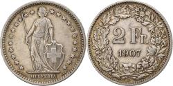 World Coins - Switzerland, 2 Francs, 1907, Bern, Silver, , KM:21