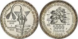 World Coins - West African States, 5000 Francs, 1982, Silver, , KM:11
