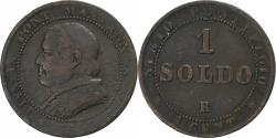 World Coins - Papal States, Pius IX, 1 Soldo, 1865, Rome, Copper,