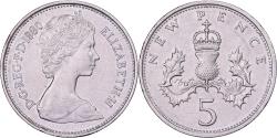 World Coins - Great Britain, Elizabeth II, 5 New Pence, 1980, Copper-nickel, , KM:911