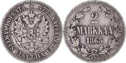 World Coins - Coin, Finland, Alexander II, 2 Markkaa, 1865, Helsinki, , Silver