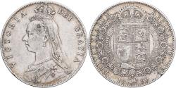 World Coins - Great Britain, Victoria, 1/2 Crown, 1890, London, Silver,
