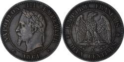 World Coins - France, Napoleon III, 2 Centimes, 1861, Paris, , Bronze, KM:796.4