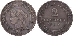 World Coins - France, 2 Centimes, Cérès, 1891, Paris, Bronze, , Gadoury:105