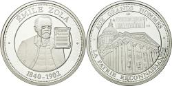 World Coins - France, Medal, Collection Panthéon, Émile Zola, , Silver