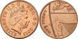 World Coins - Great Britain, Elizabeth II, Penny, 2013, Copper Plated Steel,