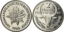 World Coins - Coin, Madagascar, 2 Francs, 1965, Paris, , Stainless Steel, KM:E7