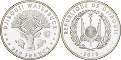 World Coins - Djibouti, 250 Francs, 2018, Karlsfeld, 1 Oz, F15, Silver,