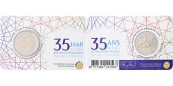 World Coins - Belgium, 2 Euro, Erasmus Programme, Coin card, FDC, 2022, MDP, Bi-Metallic