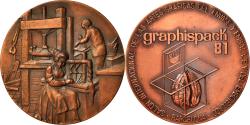 World Coins - Spain, Medal, salon Internacional Graphispack, Barcelona, Arts & Culture, 1981