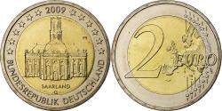 World Coins - Germany, 2 Euro, Saarland, 2009, Karlsruhe, Bi-Metallic,