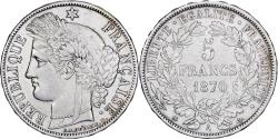 World Coins - France, 5 Francs, Cérès, 1870, Paris, Silver, , KM:818.1