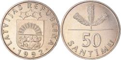 World Coins - Coin, Latvia, 50 Santimu, 1992, , Copper-nickel, KM:13
