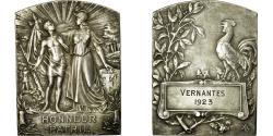 World Coins - France, Medal, Honneur-Patrie, Coq, 1923, Mattei, , Silvered bronze