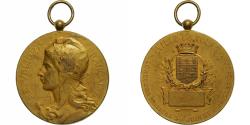 World Coins - France, Medal, Concours musical, ville de Tours, 1907, Gilt Bronze, Rasumny