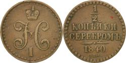 World Coins - Coin, Russia, Nicholas I, Denga, 1/2 Kopek, 1840, Saint-Petersburg,