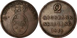 World Coins - Coin, Denmark, Frederik VI, 2 Rigsbankskilling, 1818, Copenhagen,