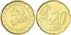 World Coins - Monaco, Rainier III, 20 Euro Cent, 2002, Paris, , Brass, KM:171