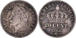 World Coins - Coin, France, Napoleon III, Napoléon III, 20 Centimes, 1866, Strasbourg