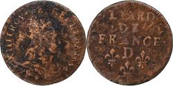 World Coins - France, Louis XIV, Liard de France, 1656, Vimy, Copper, , C2G:62