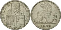 World Coins - Coin, Belgium, 5 Francs, 5 Frank, 1939, , Nickel, KM:117.1