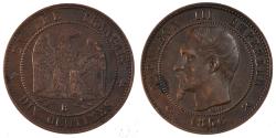 World Coins - Coin, France, Napoleon III, Napoléon III, 10 Centimes, 1856, Rouen,