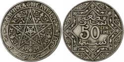 World Coins - Morocco, Yusuf, 50 Centimes, 1921, bi-Bariz, Nickel, , KM:35.1