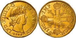 World Coins - France, Louis XIV, Louis d'or à la mèche courte, 1645, Lyon, Gold,