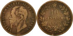 World Coins - Coin, Italy, Vittorio Emanuele II, 10 Centesimi, 1867, Birmingham,