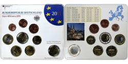 World Coins - GERMANY - FEDERAL REPUBLIC, Set 1 ct. - 2 Euro + 2€, Kölner Dom, Coin card