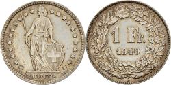 World Coins - Coin, Switzerland, Franc, 1940, Bern, , Silver, KM:24
