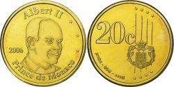World Coins - Monaco, 20 Euro Cent, unofficial private coin, 2006, Brass,