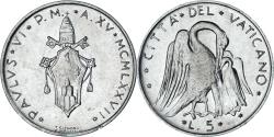 World Coins - Coin, VATICAN CITY, Paul VI, 5 Lire, 1977, Roma, , Aluminum, KM:118