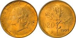 World Coins - Coin, Italy, 20 Lire, 1991, Rome, , Aluminum-Bronze, KM:97.2
