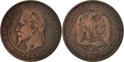 World Coins - Coin, France, Napoleon III, Napoléon III, 10 Centimes, 1861, Bordeaux